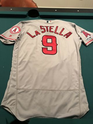 Tommy La Stella Game Los Angeles Angels Jersey Mlb Authenticated