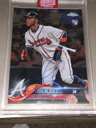 2019 Topps Archives Signature Series Ozzie Albies Rc 2018 Topps Auto 01/12