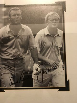 Jack Nicklaus Arnold Palmer Signed Framed 19.  5 X 17.  5 PGA Golf Photo 2