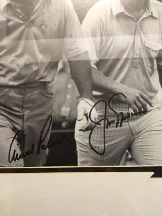 Jack Nicklaus Arnold Palmer Signed Framed 19.  5 X 17.  5 PGA Golf Photo 3