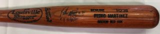 Pedro Martinez Red Sox Autographed Game Issued H238 Louisville Slugger Bat
