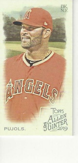 2019 Allen & Ginter Baseball Base Mini Exclusives Extended Albert Pojols 353