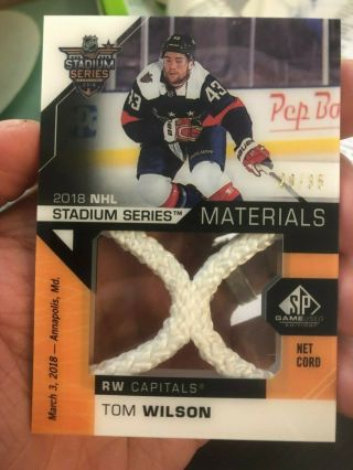 2018 - 19 Sp Game Tom Wilson Net Cord,  Crosby,  Gretzky,  Orr,  Over 130 Cards