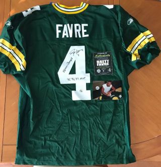 Brett Favre Signed Autographed Green Bay Packers Nfl Authentic Reebok Jersey