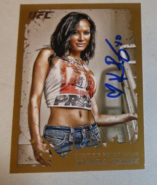 Kenda Perez Signed Ufc 2011 Topps Moment Of Truth Gold Card 62 Autograph Pride