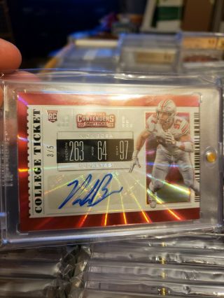 Nick Bosa 2019 Contenders Draft Picks Fame College Ticket Rc Auto 3/5