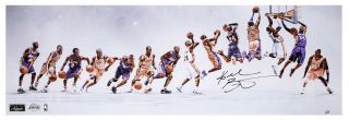 Kobe Bryant Autographed " Through The Years " 12 X 36 Photograph Panini Le 79/124