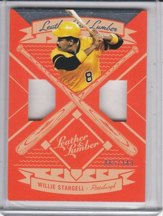 2019 Panini Leather & Lumber Willie Stargell Dual Relic 65/349 Pirates