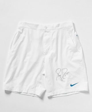Roger Federer Match Signed Nike Tennis Shorts - From 2012 Indian Wells
