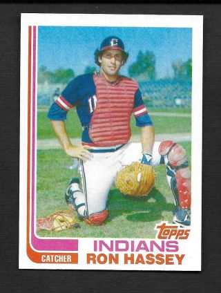 1982 Topps 54 Ron Hassey Blackless Error Indians