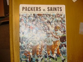 Green Packers Vs Saints Nov17 1968 Game Book