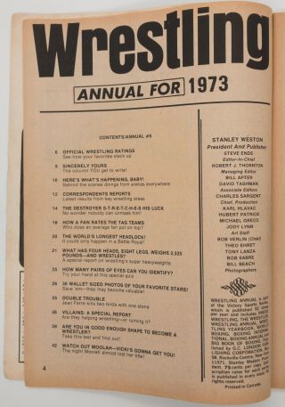 Wrestling Annual For 1973 6 Featuring Andre The Giant Rookie Card 4