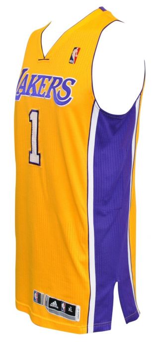 2013 - 14 Jordan Farmar Los Angeles Lakers Game - Home Jersey 3