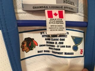 Martin Brodeur Jersey (Possibly GW Alumni Classic Game) NHL St.  Louis Blues 3