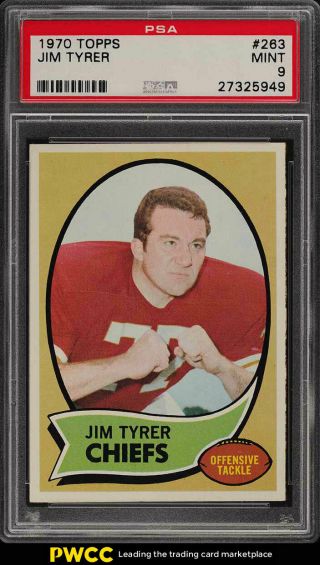 1970 Topps Football Jim Tyrer 263 Psa 9 (pwcc)