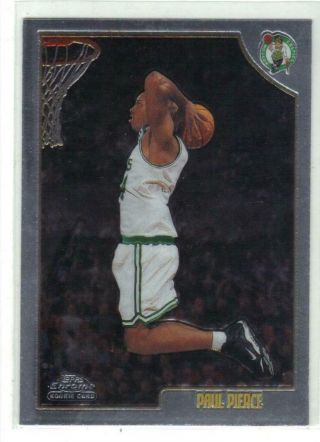 Paul Pierce 1998/99 Topps Chrome Rookie Card Rc 135 Boston Celtics