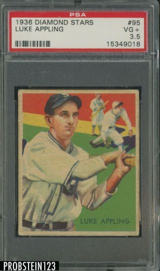 1935 - 36 Diamond Stars 95 Luke Appling White Sox Hof Psa 3.  5 Vg,