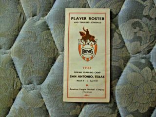 1938 St Louis Browns Media Guide Roster Yearbook Press Book Program Baseball Ad