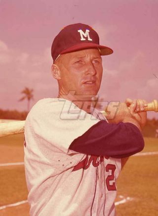 1962 Topps Baseball Color Negative.  Frank Bolling Braves