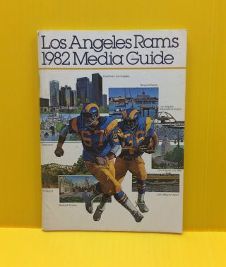 1982 Los Angeles Rams Football Press Radio Tv Media Guide