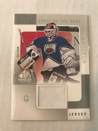 2000/01 Sp Game Tools Of The Game Martin Brodeur Jersey Nm - Mt