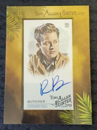 2019 Topps Allen And Ginter Framed Mini Auto Marb Rhea Butcher Take My Wife