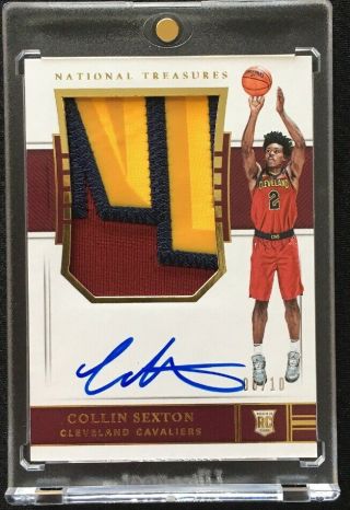 2018 - 19 National Treasures Collin Sexton 6/10 Gold True Rpa Rookie Patch Auto