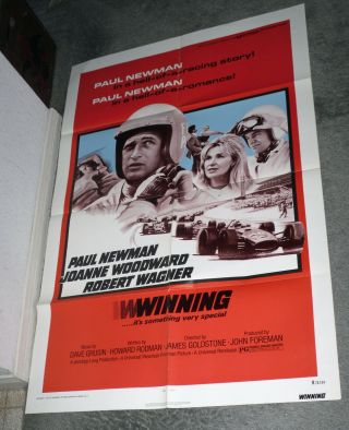 Indy Cars Auto Racing One Sheet Movie Poster Paul Newman/robert Wagner