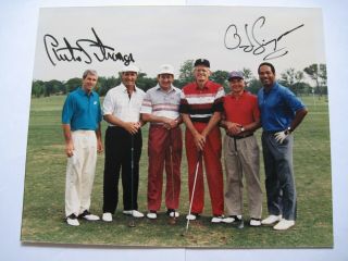 Curtis Strange Oj Simpson Autographed Golf Photo Pga Us Open Usc Football Juice