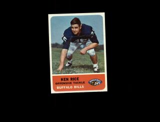 1962 Fleer 17 Ken Rice Ex - Mt D989919