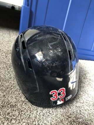 Nick Swisher Game Batting Helmet,  Cleveland Indians 2