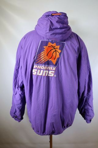 B5877 Vtg Starter Phoenix Suns Nba Basketball Full - Zip Jacket Size Xl