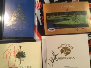 Golf scorecards signed 200,  jsa/psa 6