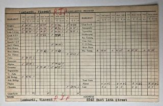 Green Bay Packers Vince Lombardi St.  Francis Queens,  Ny High School Report Card