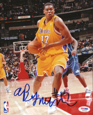 Andrew Bynum Autographed Signed 8x10 Photo Los Angeles Lakers Psa/dna S40048