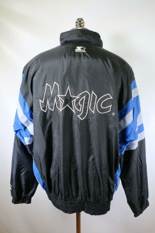 B5865 Vtg Starter Orlando Magic Nba Basketball Full - Zip Jacket Size L