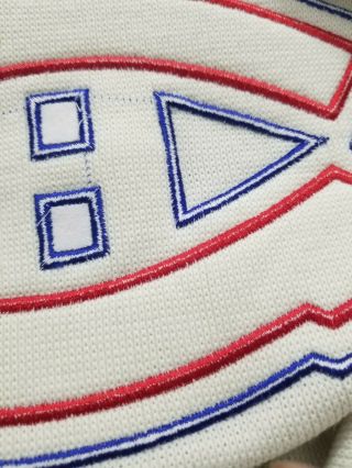 RARE vintage Montreal Canadiens Starter knit jersey sweater white jersey 2xl 4