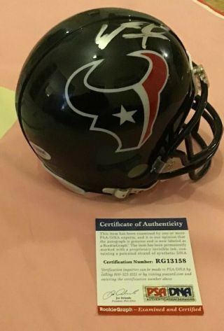 Will Fuller Autographed Signed Houston Texans Mini Helmet Psa / Dna Rookiegraph