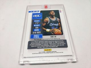 2018 - 19 Contenders Historic Rookie Playoff Ticket Auto SHAQUILLE O ' NEAL /49 2