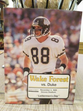 Duke Vs.  Wake Forest Football Program November 4,  1989