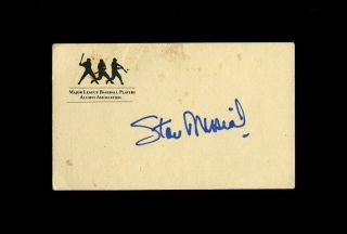Stan Musial Signed Index Card Hof St.  Louis Cardinals