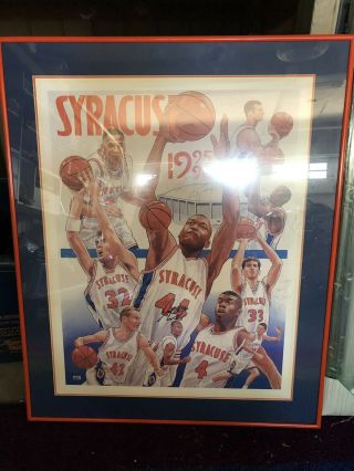 Syracuse Basketball Signed Poster In Frame