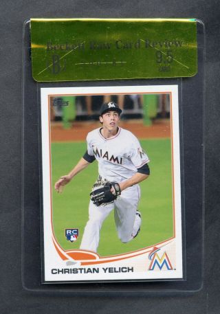 2013 Topps Update Us290 Christian Yelich Marlins Rc Rookie Bgs 9.  5 Rcr