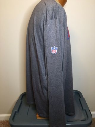 Buffalo Bills Nike NFL On Field Shirt Long sleeve shirt 4XL Gray Player Worn 2