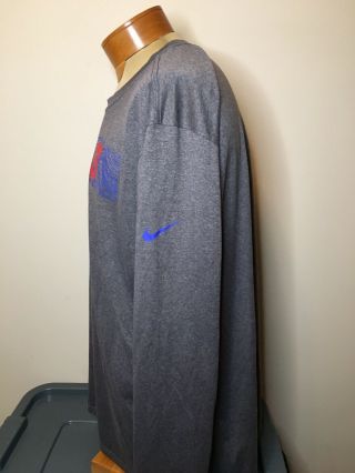 Buffalo Bills Nike NFL On Field Shirt Long sleeve shirt 4XL Gray Player Worn 3