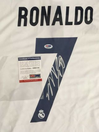Cristiano Ronaldo Signed Autographed Adidas Real Madrid Jersey Juventus PSA 3