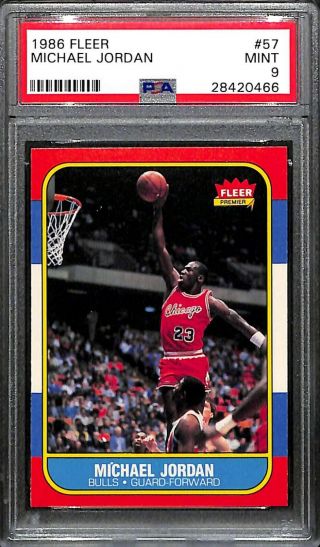 1986 Fleet No.  57 Michael Jordan Rookie Card.  Real Deal Not A Reprint