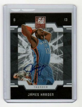 James Harden 2009 - 10 Donruss Elite Basketball Ssp Rookie Card Autograph 44/479