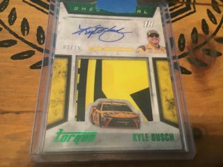 Kyle Busch Autograph Torque Jumbo Sheetmetal Memorabilia Card Nascar 02 / 15