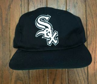 Vintage 90s Chicago White Sox Mlb Snapback Hat Baseball Cap